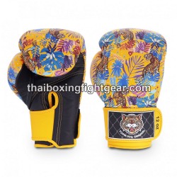Gants de Boxe Thai TOP KING WILD TIGER KING-TKBGWT Jaune