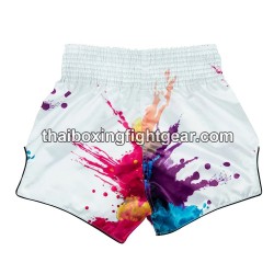 Short de boxe thai Fairtex "BS1939 Funky Soul" Blanc