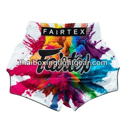Short de boxe thai Fairtex "BS1939 Funky Soul" Blanc