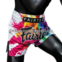 Short de boxe thai Fairtex "BS1939 Funky Soul" Blanc