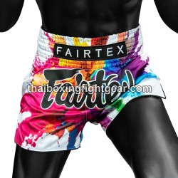 Short de boxe thai Fairtex "BS1939 Funky Soul" Blanc